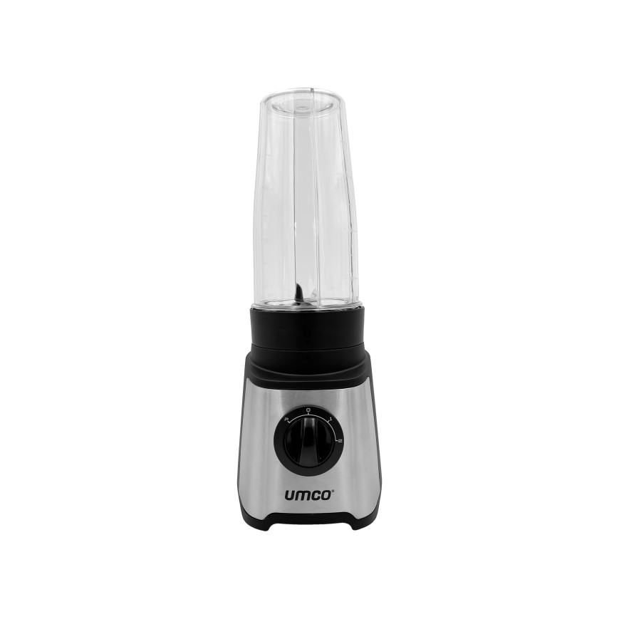 Licuadora Personal Nutri Mix UMCO 300W | 2 Vasos de 750 ml, Cuchillas para Hielo y Tapas de Viaje