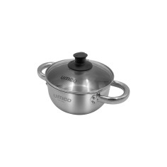 Juego de Ollas UMCO de Acero Inoxidable con Tapas de Vidrio