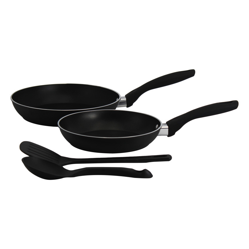 Set de 2 Sartenes UMCO de Aluminio Forjado para Inducción con Utensilios