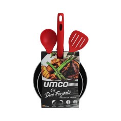 SET DUO ROJO FORJADO UMCO INDUCCION CON UTENSILIOS