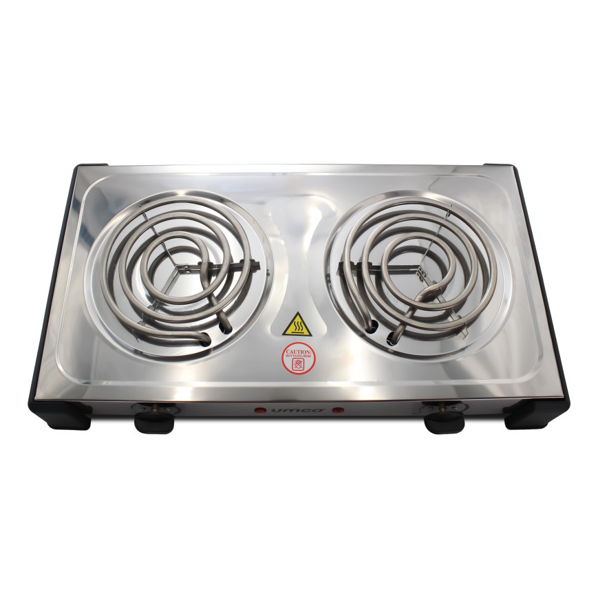 HORNILLA ELÉCTRICA 2 H INOXIDABLE PRÁCTICA UMCO 1500 W