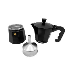 Cafetera Moka Express UMCO Negra 450 ml | Café Italiano con Aroma y Sabor Intenso