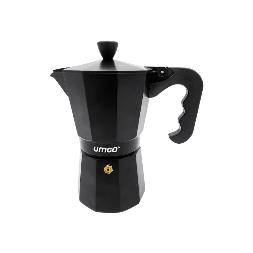 Cafetera Moka Express UMCO Negra 450 ml | Café Italiano con Aroma y Sabor Intenso