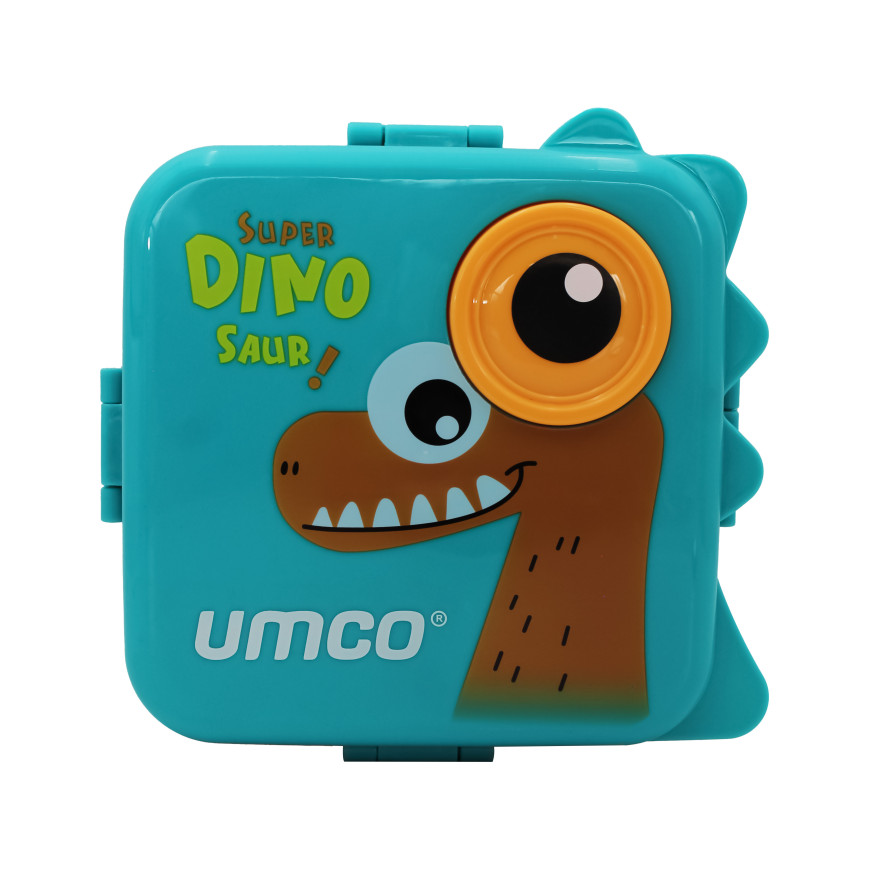 Lonchera Plástica Infantil UMCO de 2 Niveles | Hermética con Compartimentos, Cuchara y Contenedor para Snacks
