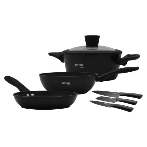 Set UMCO Black – Utensilios de Cocina Premium Antiadherentes