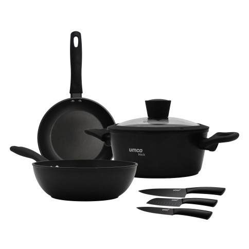 Set UMCO Black – Utensilios de Cocina Premium Antiadherentes