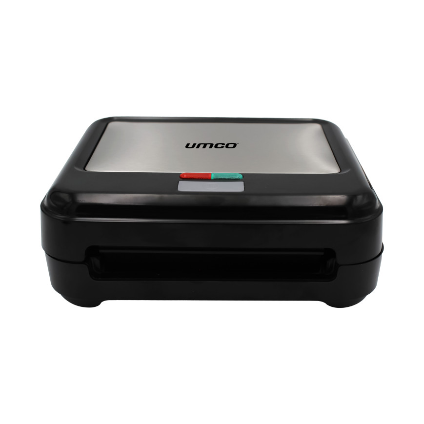 Sanduchera Inoxidable UMCO 750W | Placas Antiadherentes para 2 Panes con Diseño Moderno -