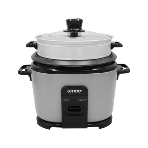 Olla Arrocera Eléctrica UMCO 1.8 Litros Gris con Vaporera | Antiadherente 700W