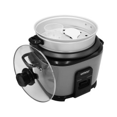 Olla Arrocera Eléctrica UMCO 1.8 Litros Gris con Vaporera | Antiadherente 700W