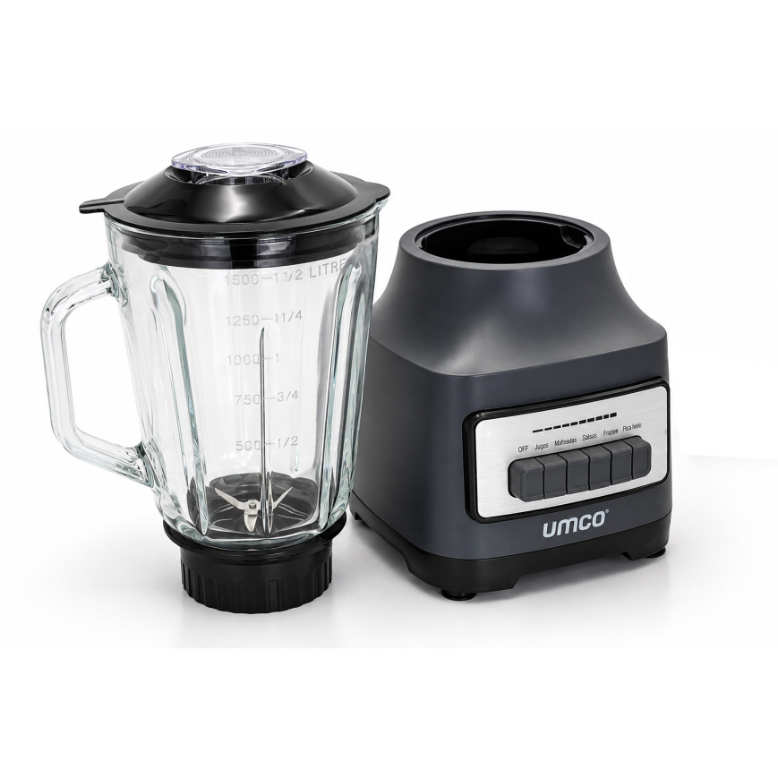 Licuadora Pulse Mix 1.5 L | 5 Funciones y Triturador de Hielo UMCO