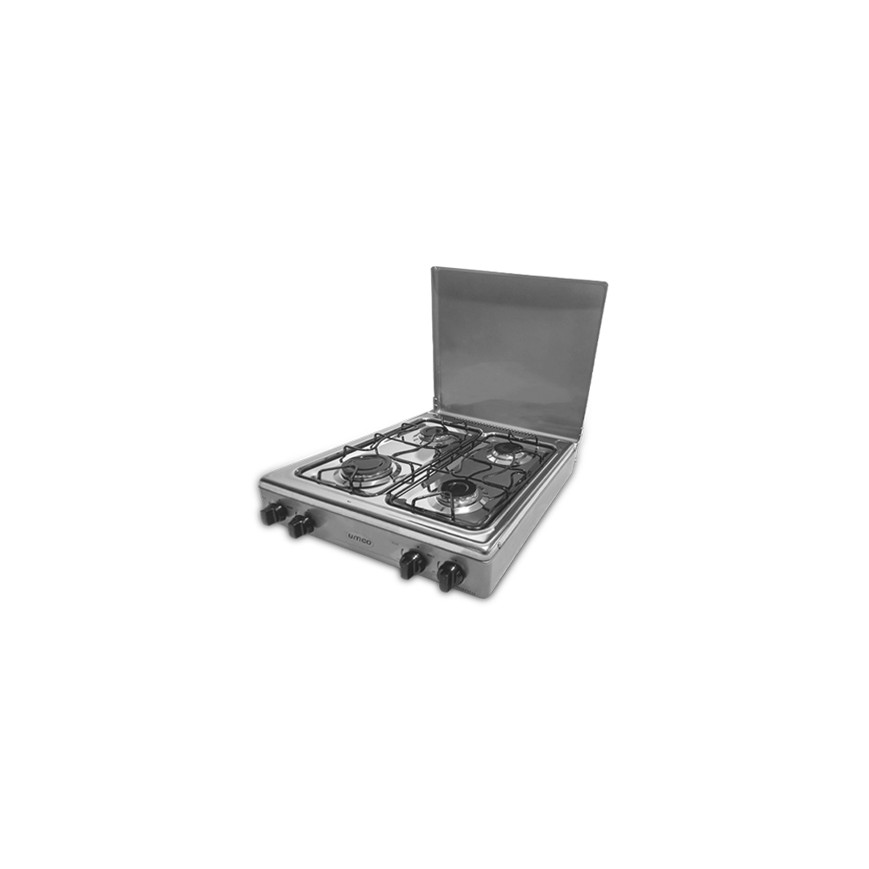 Cocineta a Gas Atlanta de 4 Quemadores con Tapa de Acero | UMCO