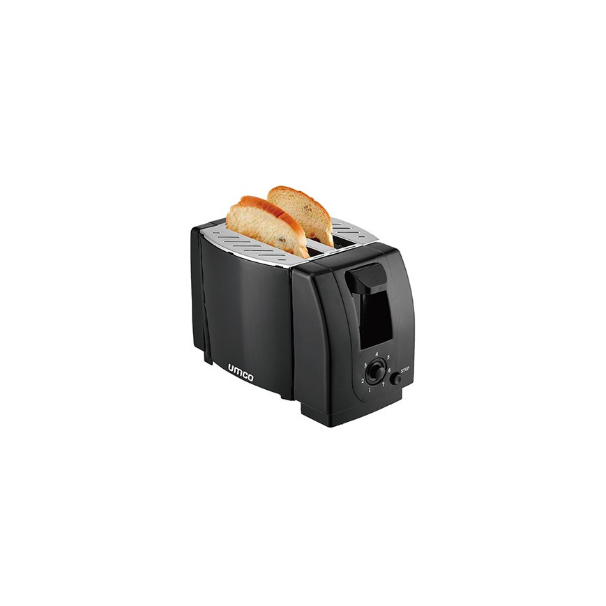 Tostadora 2 Panes UMCO 750 W | 7 Niveles de Tostado | Bandeja para Migas