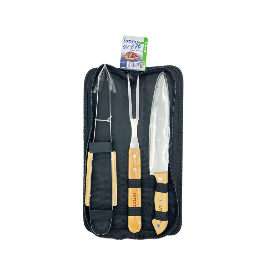 SET BBQ 3 PIEZAS CON ESTUCHE