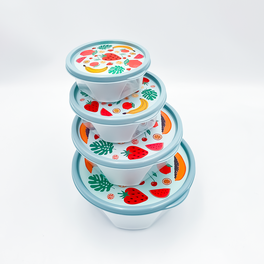 JUEGO 4 PIEZAS REDONDAS DECORADO JAGUAR