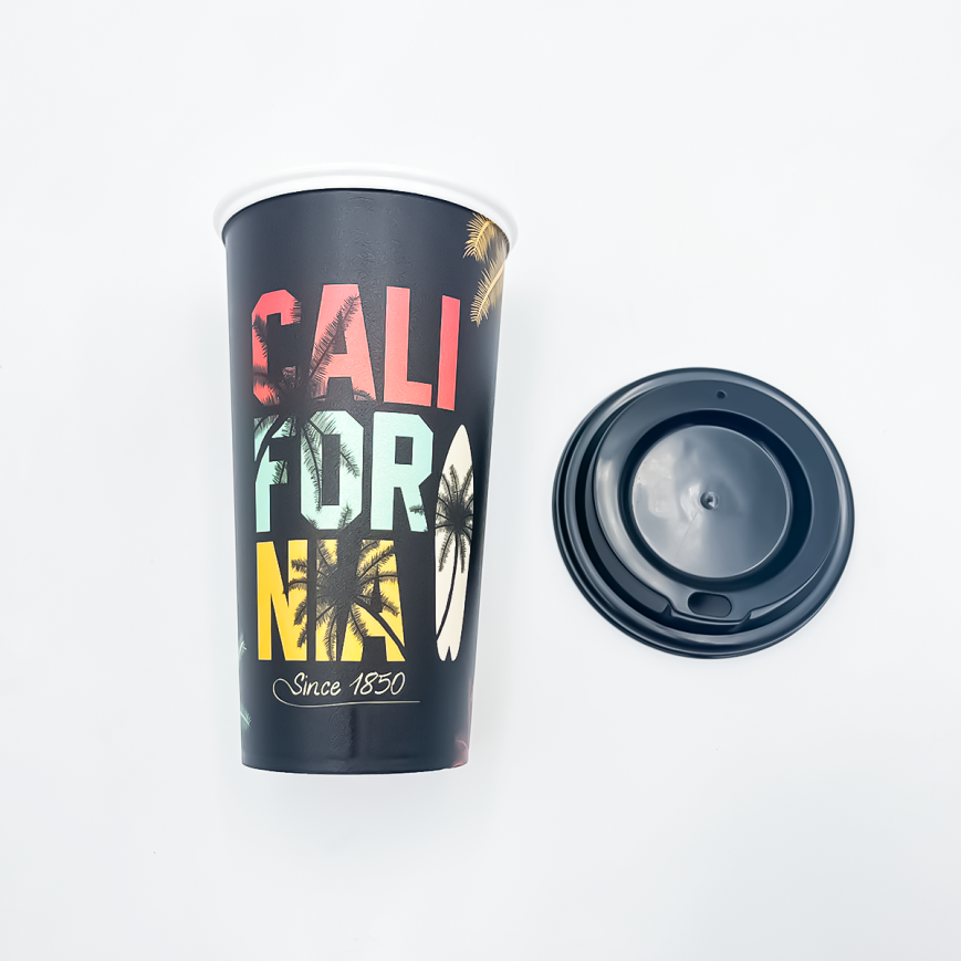VASO DECORADO CON TAPA 550ML JAGUAR