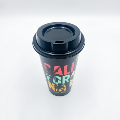 VASO DECORADO CON TAPA 550ML JAGUAR