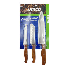 SET DE CUCHILLOS UMCO MANGO MADERA